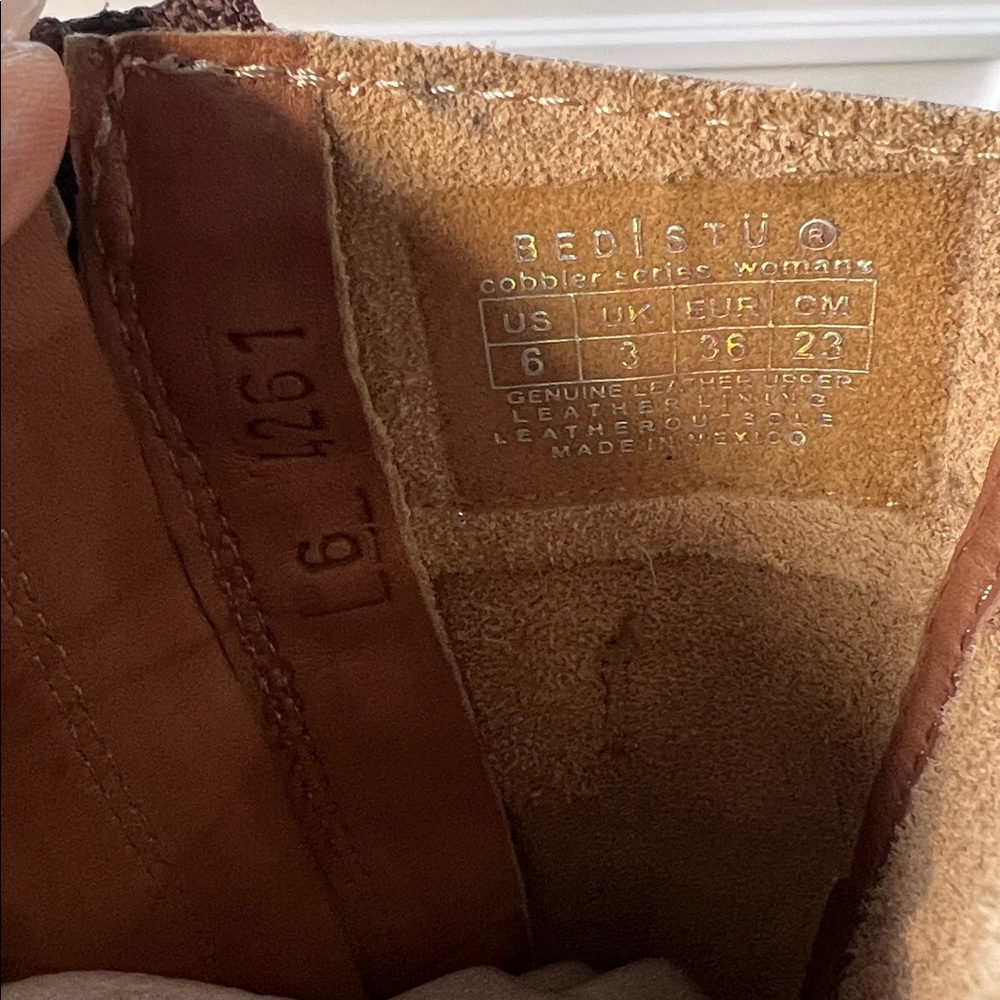 BED|STU Tan Leather Boots, Size: 6 - Picture 7 of 7